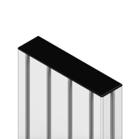 60-150-1 MODULAR SOLUTIONS POLYAMIDE PART END CAP 45MM X 180MM BLACK